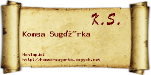Komsa Sugárka névjegykártya